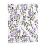 "Purple Forget-Me-Not Picture Frame with Oval Opening, 4x6" - Frames in purple by Michelle Pham