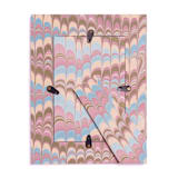 "Hand-Marbled Picture Frame in Lilac Blues, 4x6" - Frames in blue by Inner Child