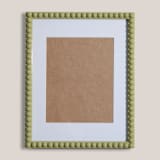"Matcha Beaded Frame with White Mat" - Frames in green by Lily Field Studio