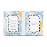 "Hand Marbled Picture Frame Folding Book, 4x6 in Grey and Blue" - Frames in blue by Michelle Pham