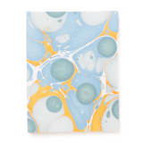 "Hand Marbled Picture Frame Folding Book, 4x6 in Grey and Blue" - Frames in blue by Michelle Pham