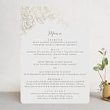 "Engraved Flowers" - Foil-Pressed Menus in Gold by Phrosné Barwood - Front