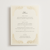 "Royalty" - Foil-Pressed Menus in Cream by Jen Owens - Front
