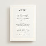 "Gilded Frame" - Foil-Pressed Menus in Pearl by Nicole Walsh - Front