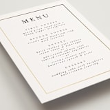 "Gilded Frame" - Foil-Pressed Menus in Pearl by Nicole Walsh - Detail