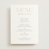 "Initialed" - Foil-Pressed Menus in Chantilly by Jessica Williams - Front