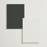 "Initialed" - Foil-Pressed Menus in Chantilly by Jessica Williams - Back of Card Options