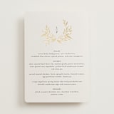 "Natural Monogram" - Foil-Pressed Menus in Porcelain by Jennifer Postorino - Front