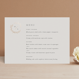 "Tradition" - Foil-Pressed Menus in Almond by Leah Bisch - Front