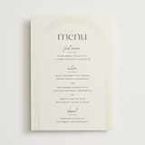 "Curves" - Foil-Pressed Menus in Chiffon by Amy Payne - Front