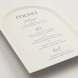 "Curves" - Foil-Pressed Menus in Chiffon by Amy Payne - Detail