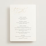 "The Wedding" - Foil-Pressed Menus in Marshmallow by Kaydi Bishop - Front