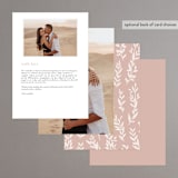 "Autumnal Arch" - Foil-Pressed Menus in Blush by Hooray Creative - Back of Card Options