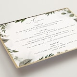 "Classic Love" - Foil-Pressed Menus in Vanilla by Susan Moyal - Detail