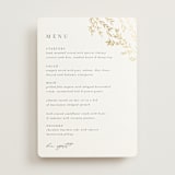 "Swoon" - Foil-Pressed Menus in Cotton by Carolyn Nicks - Front