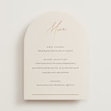 "Encircled Love" - Foil-Pressed Menus in Taupe by Kelly Schmidt - Front
