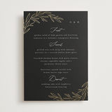 "Bianca" - Foil-Pressed Menus in Ink by Kristie Kern - Front