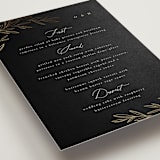 "Bianca" - Foil-Pressed Menus in Ink by Kristie Kern - Detail