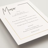 "Balanced" - Foil-Pressed Menus in Milk White by Robin Ott - Detail