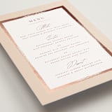 "Romantic Frame" - Foil-Pressed Menus in Peony by Wildfield Paper Co - Detail