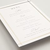 "Classic Line Frame" - Foil-Pressed Menus in Silk by Wildfield Paper Co - Detail