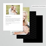 "Formal" - Foil-Pressed Menus in Onyx by Jessica Williams - Back of Card Options