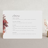 "Autumn Hymnal" - Foil-Pressed Menus in Blush by Leah Bisch - Front