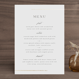 "Henley" - Foil-Pressed Menus in Quartz by Kristie Kern - Front