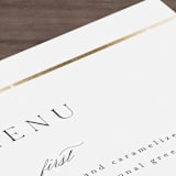 "Henley" - Foil-Pressed Menus in Quartz by Kristie Kern - Detail