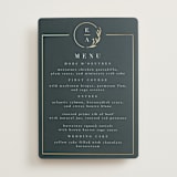 "For Eternity" - Foil-Pressed Menus in Midnight by Ana de Sousa - Front