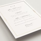 "Regent" - Foil-Pressed Menus in Opal by Robert and Stella - Detail