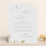"far and away" - Foil-Pressed Menus in Lily by Design Lotus - Front