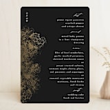 "fairytale dust" - Foil-Pressed Menus in Midnight by Phrosné Barwood - Front