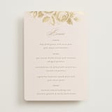 "Idyllic" - Foil-Pressed Menus in Petal by Design Lotus - Front