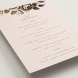 "Idyllic" - Foil-Pressed Menus in Petal by Design Lotus - Detail