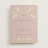 "French Train" - Foil-Pressed Menus in Rose by Ani Somi - Front