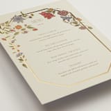 "Radiant Botany" - Foil-Pressed Menus in Mint by Simona Camp - Detail