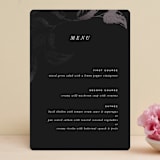 "Halcyon" - Foil-Pressed Menus in Tuxedo by Leah Bisch - Front