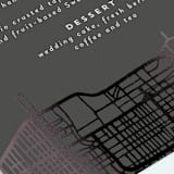 "Chicago" - Foil-Pressed Menus in Onyx by Erin Deegan - Detail