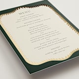 "Frame" - Foil-Pressed Menus in Emerald by Jen Owens - Detail