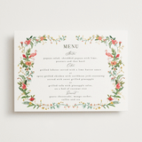 "Tropica" - Foil-Pressed Menus in Papaya by Susan Moyal - Front