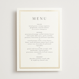 "Lustre" - Foil-Pressed Menus in Cloud by Nicole Walsh - Front