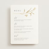 "Perennial" - Foil-Pressed Menus in Cotton by Amy Kross - Front