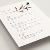 "Perennial" - Foil-Pressed Menus in Cotton by Amy Kross - Detail