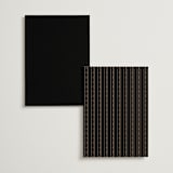"Black Tie Affair" - Foil-Pressed Menus in Onyx by Hooray Creative - Back of Card Options