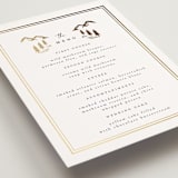 "Summit Serenity" - Foil-Pressed Menus in Quartz by Ana de Sousa - Detail