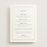 "Opulence" - Foil-Pressed Menus in Pearl by Stacey Meacham - Front