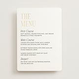 "Magazine" - Foil-Pressed Menus in Lace by Kaydi Bishop - Front