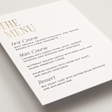 "Magazine" - Foil-Pressed Menus in Lace by Kaydi Bishop - Detail