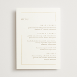 "The Gallery" - Foil-Pressed Menus in Quartz by Kristie Kern - Front